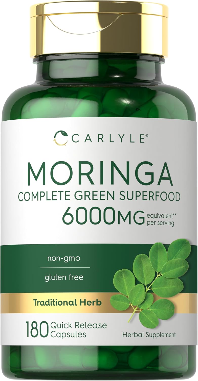 Carlyle Moringa Oleifera - 180 Cápsulas - Superalimento Verde