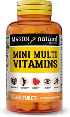 MASON NATURAL Mini Multi Vitaminas - Complejo Multivitamínico Diario (100 comprimidos)
