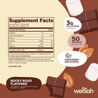 Wellah Colostrum Sabor Rocky Road (50 Dosis) - Endulzado con Stevia, 3g de Calostro por Dosis, Complemento Alimenticio