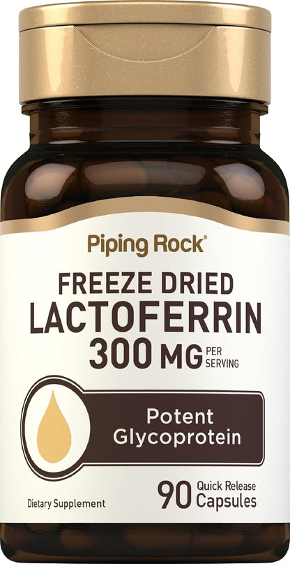 Piping Rock Lactoferrina 300mg | 90 Cápsulas | Liofilizada – Image 1