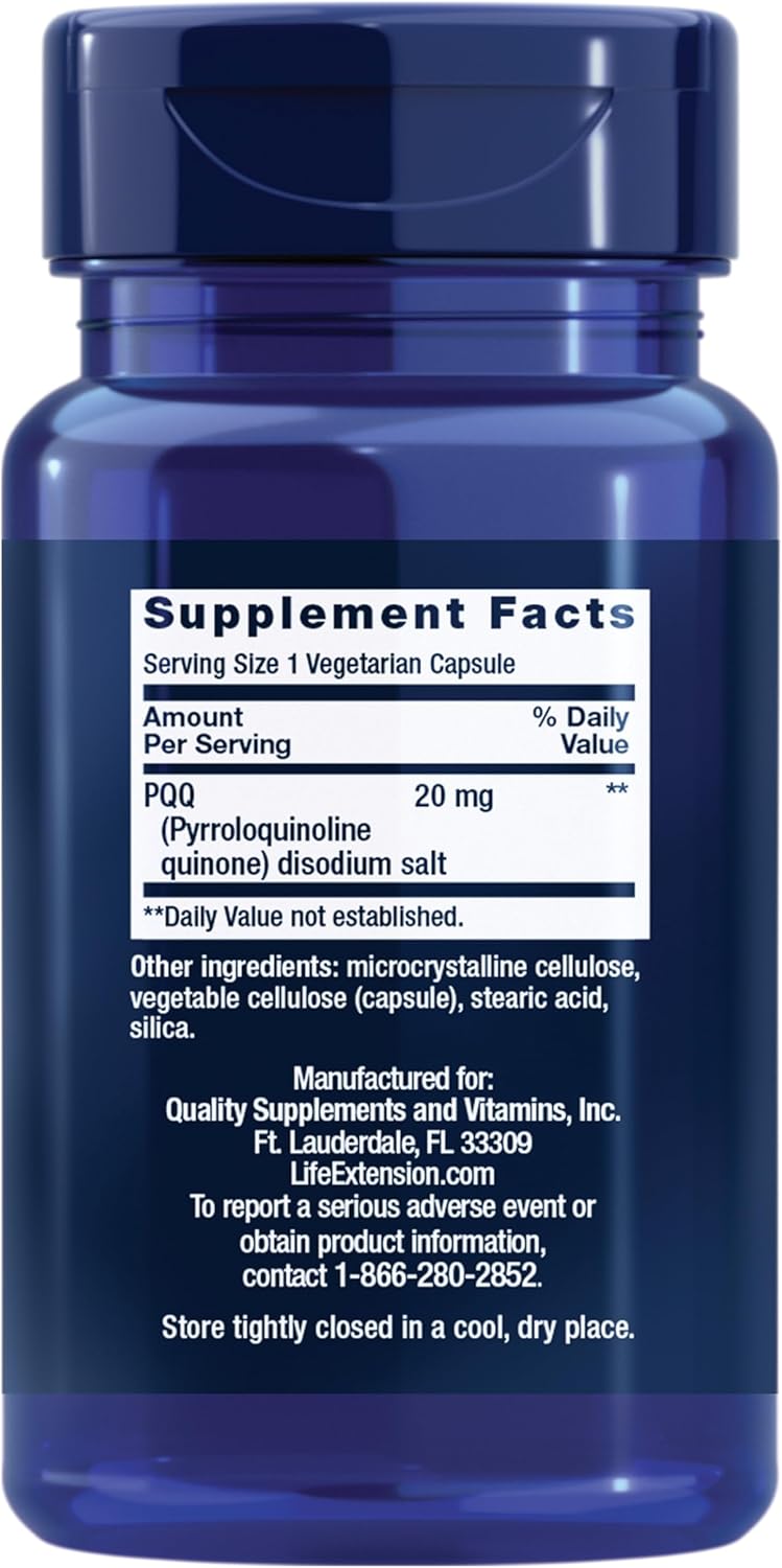 Life Extension PQQ 20 mg – 30 Cápsulas