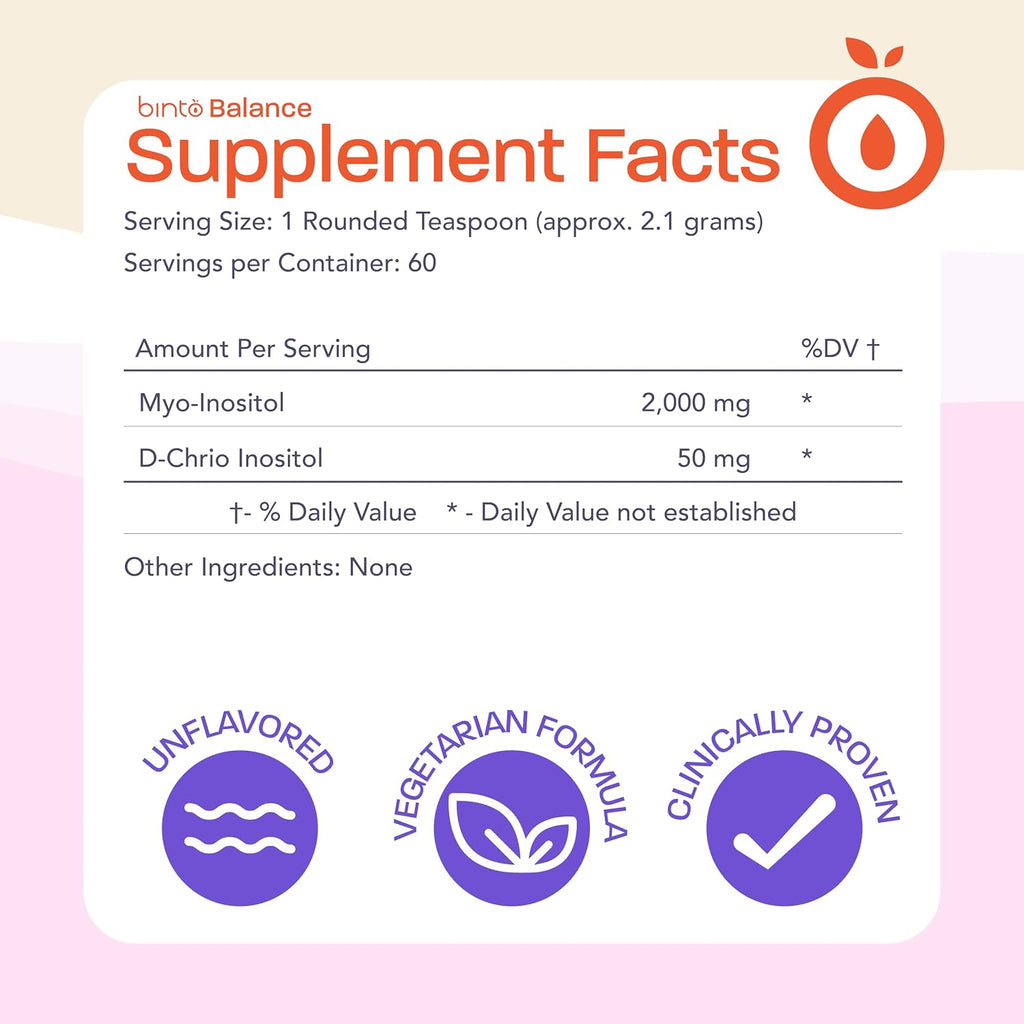 Binto Inositol Powder Mix | 60 Días | Ratio 40:1 Myo y D-Chiro Inositol | Sin Conservantes