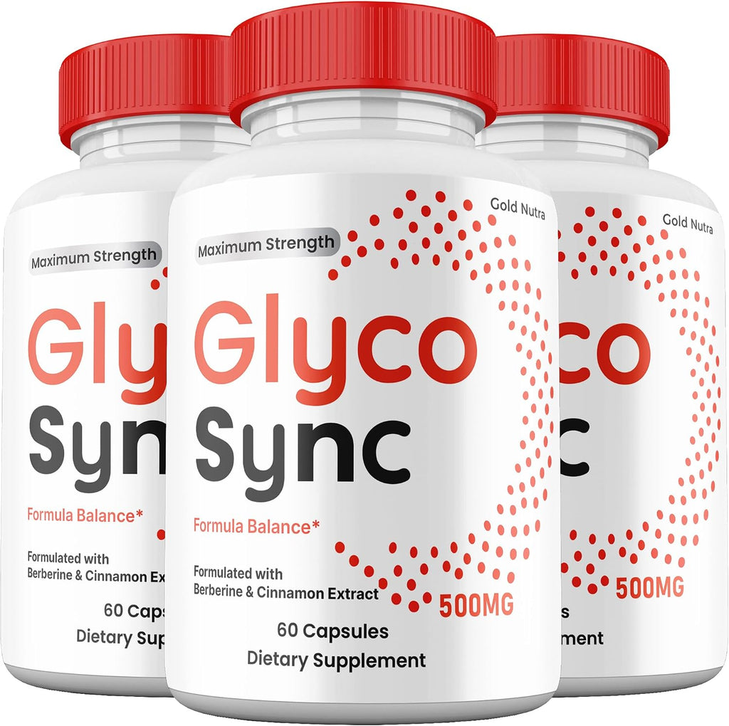 Glyco Sync Cápsulas, Ingredientes Naturales Premium, Máxima Potencia, 3 Paquete