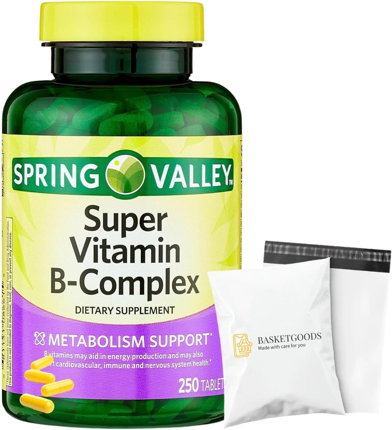 Super Vitamin B Complex Spring Valley - 250 Comprimidos