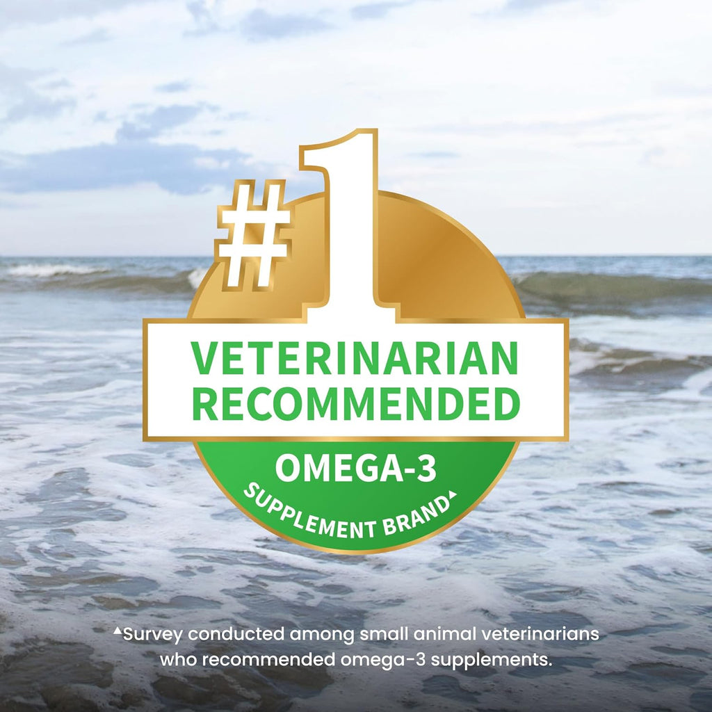 Nutramax Welactin Omega 3 para Perros - Suplemento de Aceite de Pescado con EPA y DHA - 60 Comprimidos Blandos