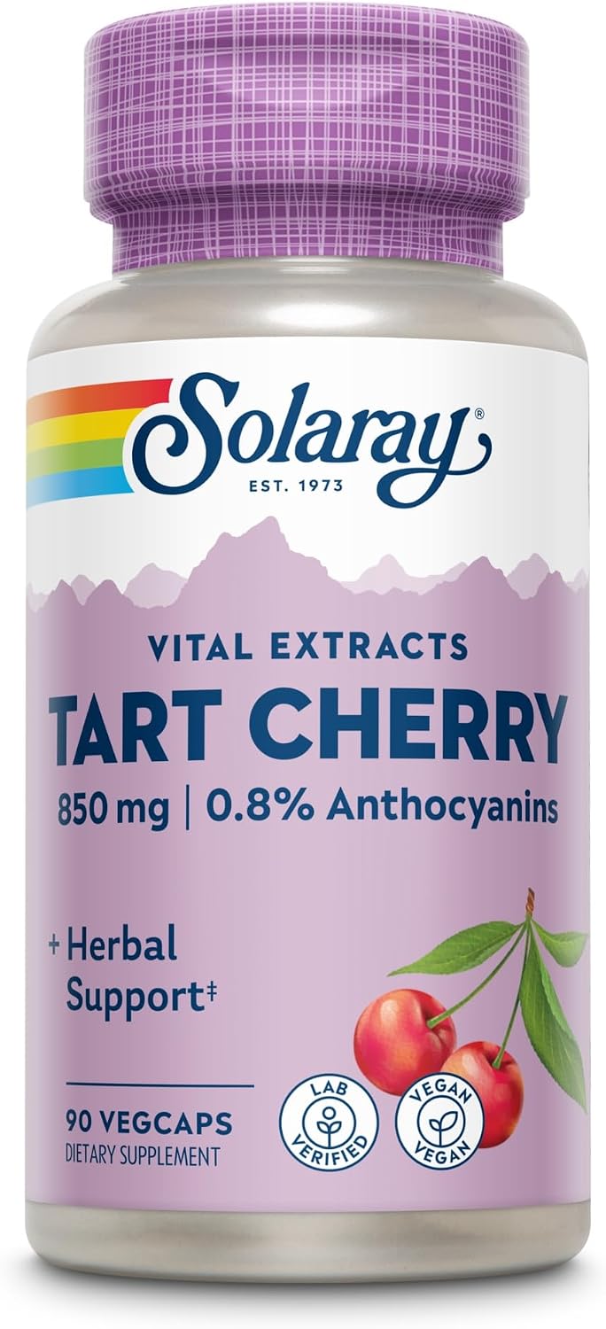 Solaray Extracto de Cereza Ácida 850 mg, 90 Cápsulas Veganas