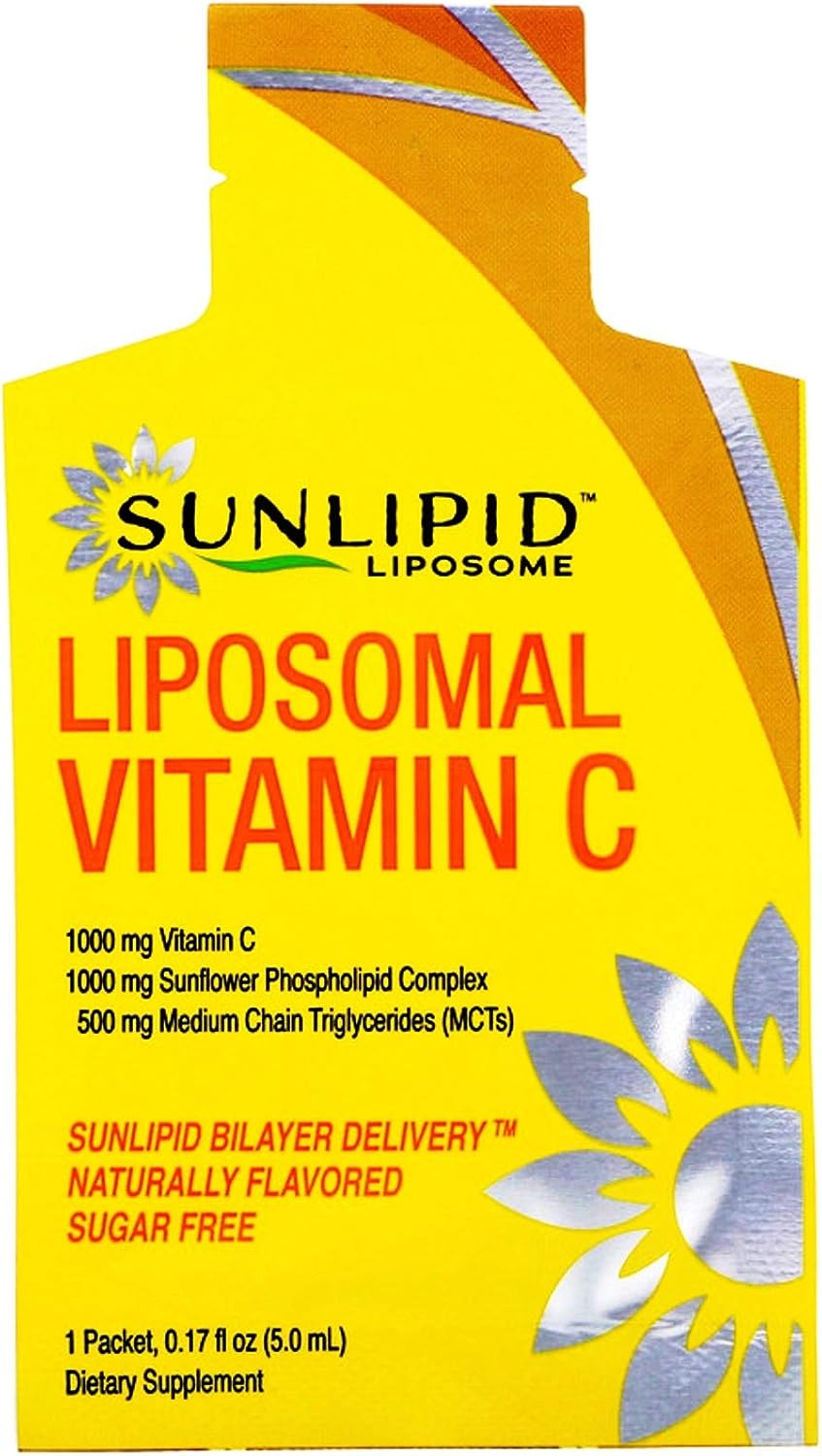 SunLipid Liposomal Vitamin C with MCT Oil, 30 Packets, 0.17 fl oz (5 ml) Each