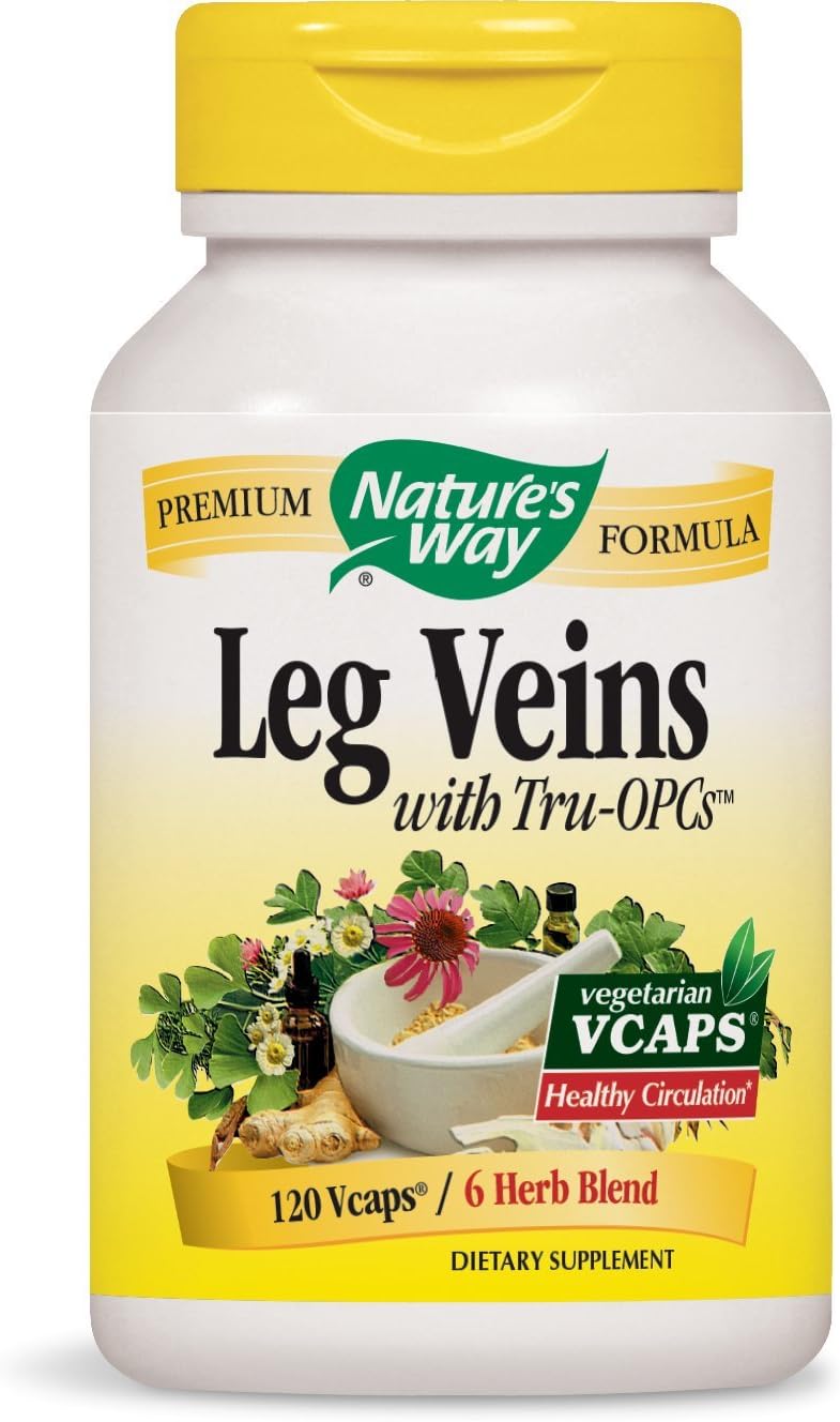 Nature's Way Leg Veins con Tru-OPCs, 120 cápsulas vegetales