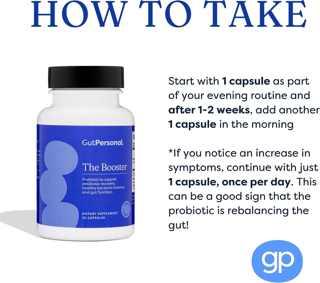 GutPersonal The Booster Probiótico Dirigido para la Salud Intestinal – 5B UFC Saccharomyces Boulardii, 60 Cápsulas