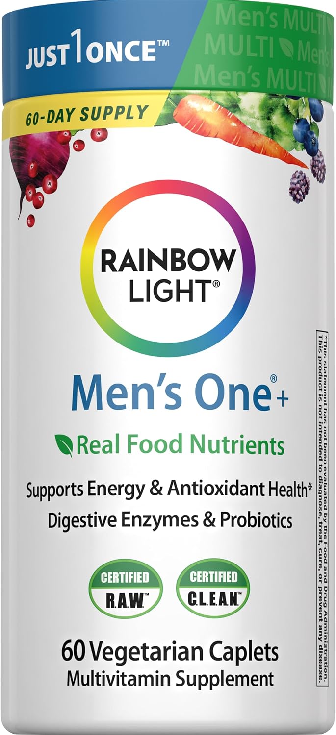 Rainbow Light Men's One+ Multivitamin | 150 Tablets | Cellular Energy & Immunity | with Vitamins C, D & Zinc