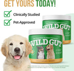 Wild Gut - Suplemento probiótico natural para mascotas | Apoya la salud digestiva y el microbioma intestinal | 8 cepas probióticas | 1 Frasco