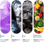 Be Bodywise Gomitas de Biotina para el Crecimiento del Cabello - Sin Azúcar - Vitaminas para Cabello, Piel y Uñas con Hierro - 60 Días