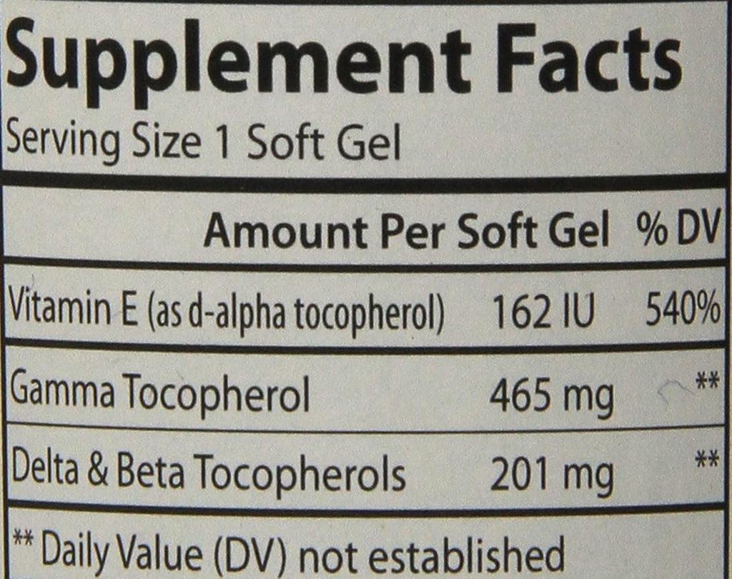 Carlson Labs Gamma E-Gems, Gamma Tocoferol, 465mg, 60 Cápsulas Blandas