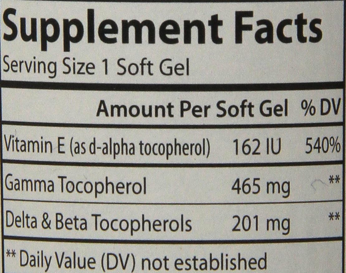 Carlson Labs Gamma E-Gems, Gamma Tocoferol, 465mg, 60 Cápsulas Blandas