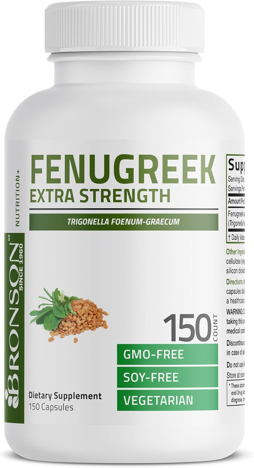 Bronson Fenogreco en Polvo Cápsulas Extra Strength, 150 Cápsulas