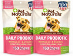Pet Naturals Probióticos para Perros – 320 Golosinas Blandas con 120M UFC y Prebióticos, Sabor Pato