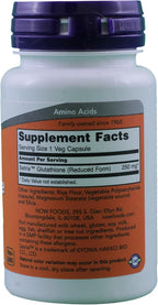 Glutatión 250 mg, 60 Cápsulas Vegetarianas (Pack de 2) - NOW Foods