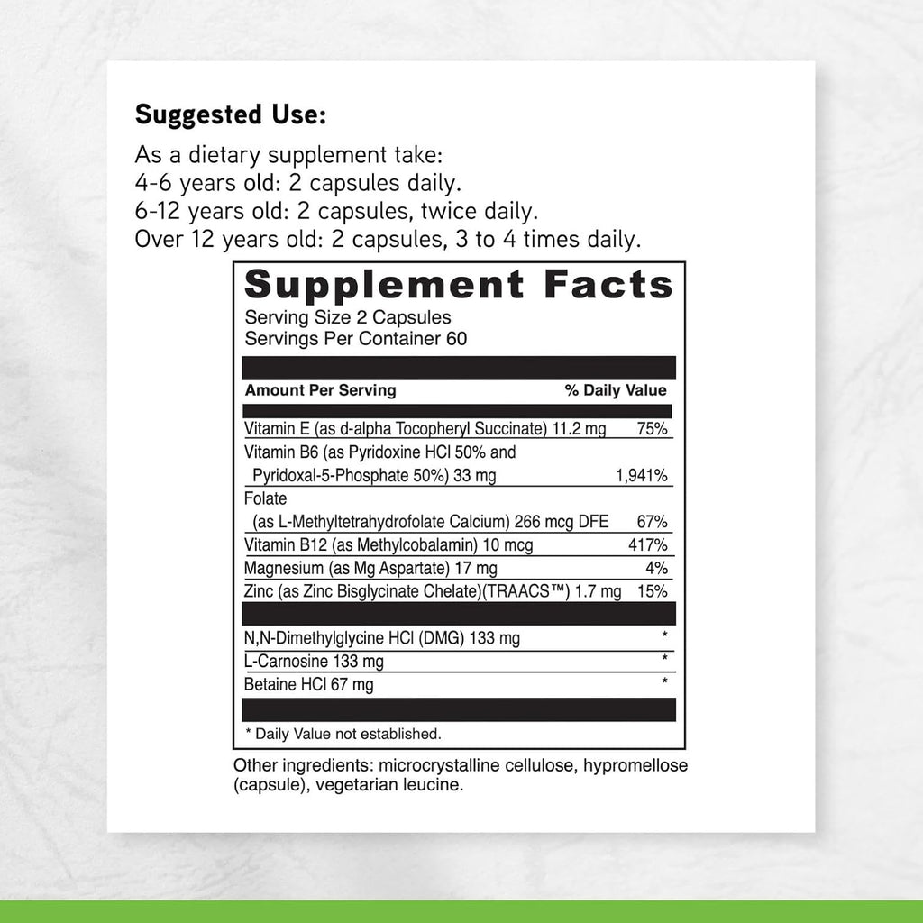 DAVINCI Labs Behavior Balance-DMG - 120 Cápsulas Vegetarianas