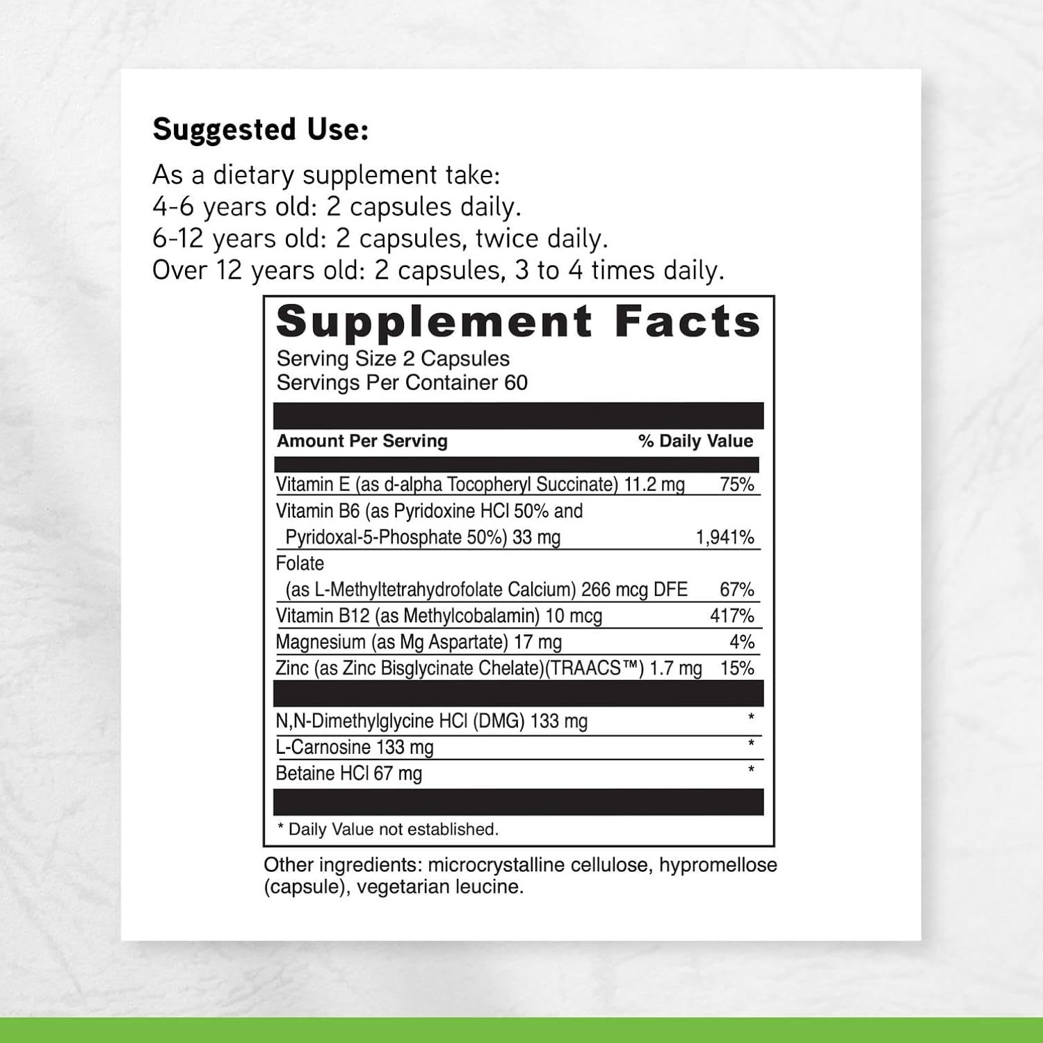DAVINCI Labs Behavior Balance-DMG - 120 Cápsulas Vegetarianas