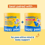 Happy Paws Cognitive Taurine Supplement for Dogs - Soft Chews con Espirulina, CoQ10 y Vitaminas B
