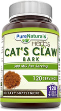 Pure Naturals Uña de Gato 500 mg, 120 Cápsulas