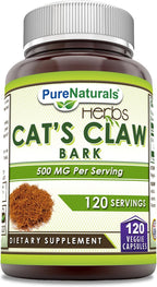 Pure Naturals Uña de Gato 500 mg, 120 Cápsulas