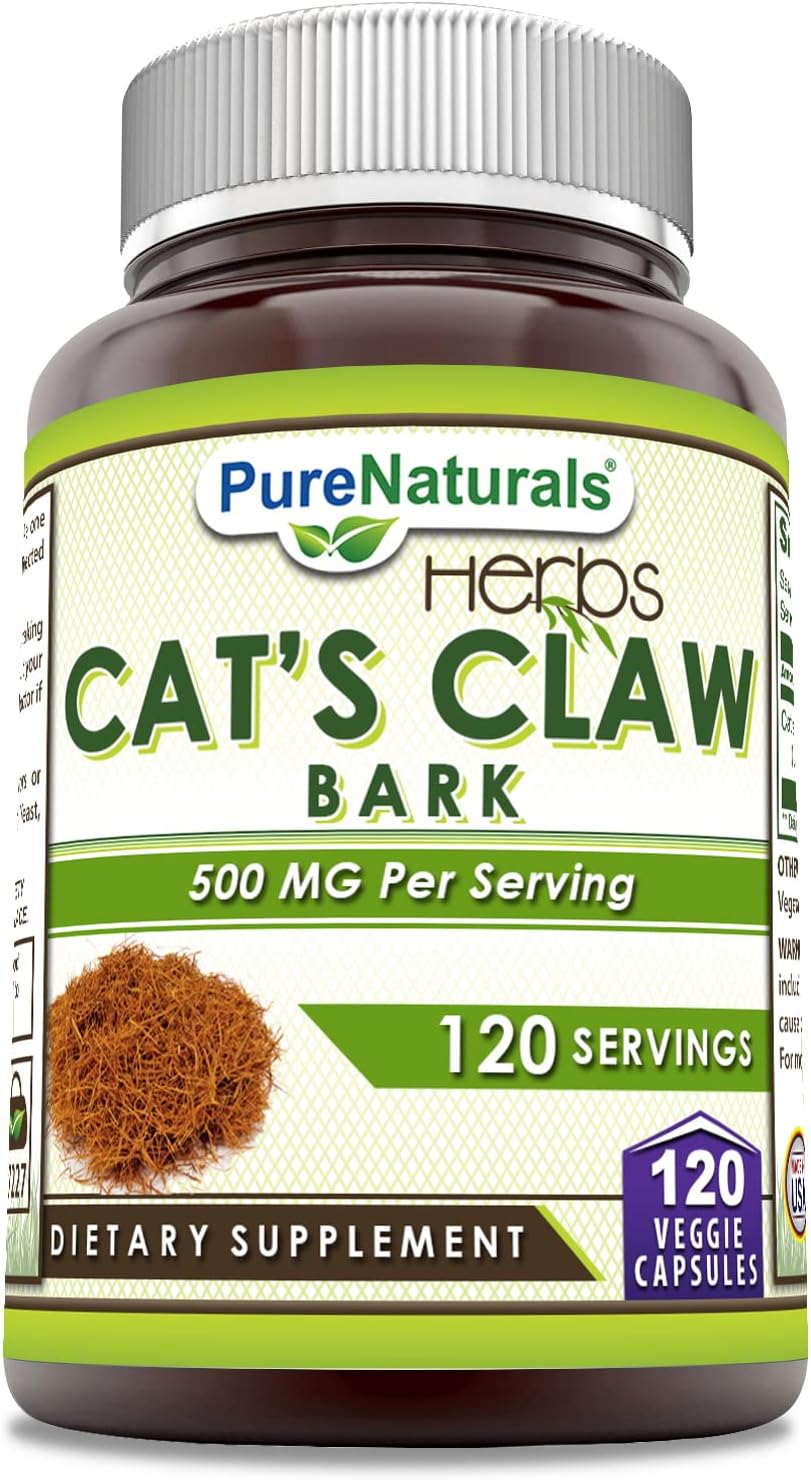 Pure Naturals Uña de Gato 500 mg, 120 Cápsulas