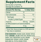 Spring Valley Vitamina B12 500 mcg Gomitas Sabor Frambuesa - 100 unidades
