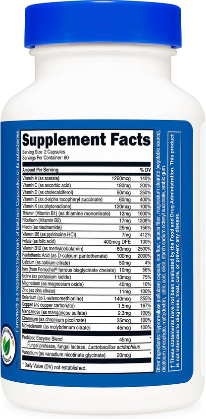 Nutricost Multivitamin with Probiotics 120 – Vitaminas del grupo B: Contribuyen al metabolismo energético normal y – Image 5