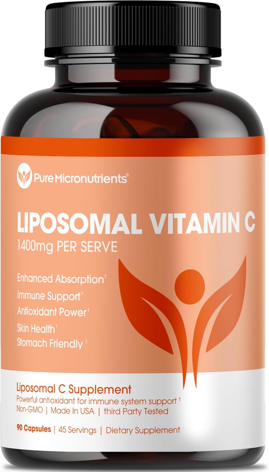 Pure Micronutrients Vitamina C Liposomal - 1400 mg por dosis - 90 Cápsulas