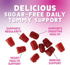Nature's Nutrition Fiber Gummies – Gomitas de fibra prebiótica sin azúcar, 4g por porción, 60 gomitas