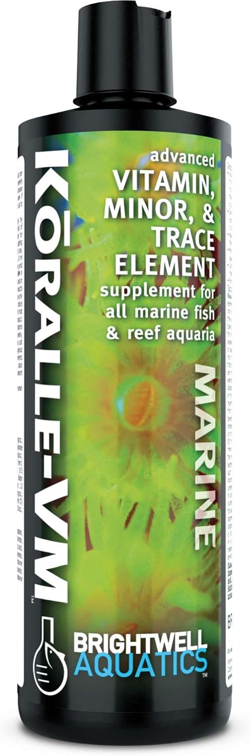Brightwell Aquatics 8.5 oz. líq. Koralle-VM Suplemento de vitaminas y minerales para corales y almejas, 250 mL