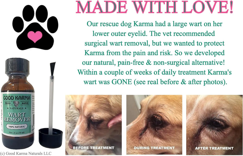 Wart Remover for Dogs (30ml) - Natural and Painless Treatment