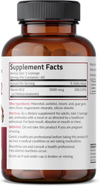 Futurebiotics Methyl B12 5000 mcg Metilcobalamina, Sabor Cereza, 60 Comprimidos Vegetarianos