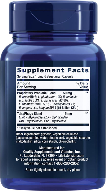 Life Extension FLORASSIST GI with Phage Technology - Probiótico Digestivo, 90 Cápsulas Vegetales – Image 2