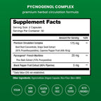 NutraChamps Pycnogenol® Extracto de Corteza de Pino Marítimo Francés, 60 Cápsulas con Pimienta Negra