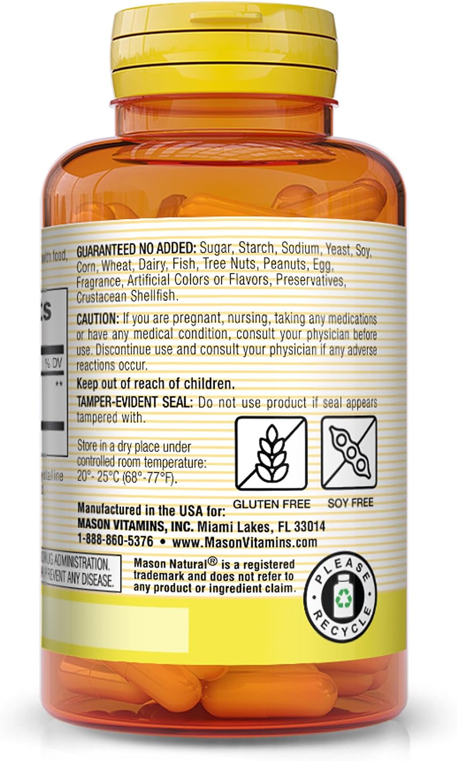 Mason Natural Moringa 500 mg - 60 Cápsulas