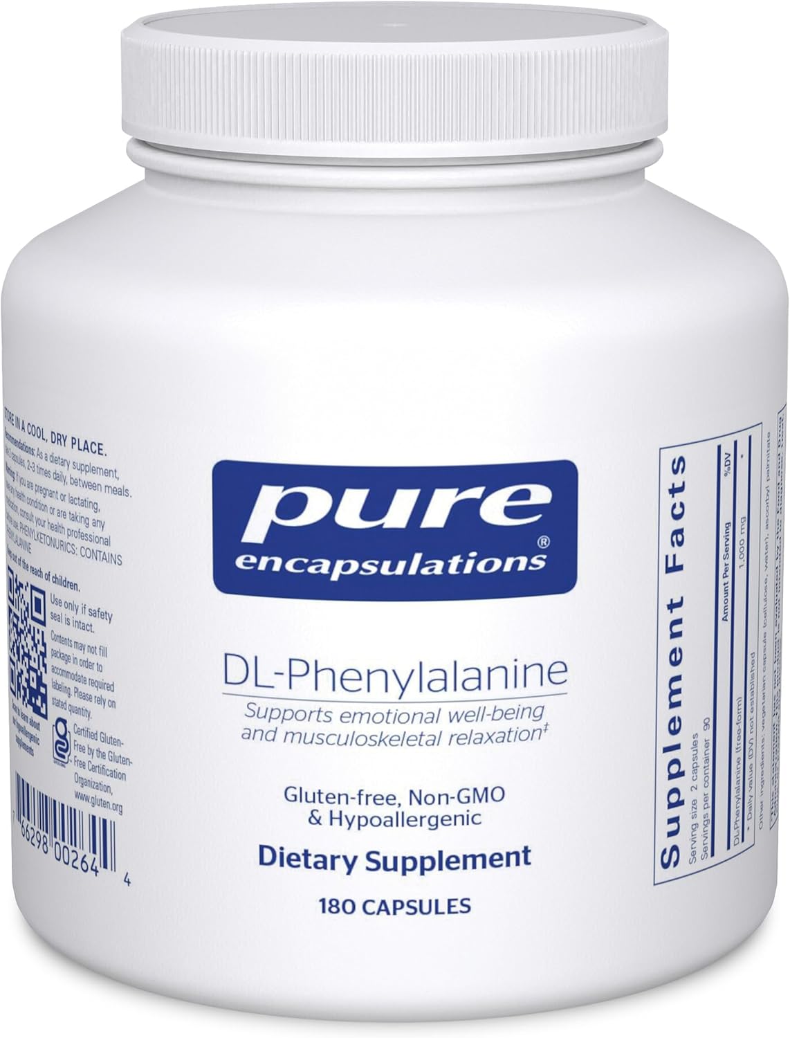 Pure Encapsulations DL-Fenilalanina | 180 Cápsulas