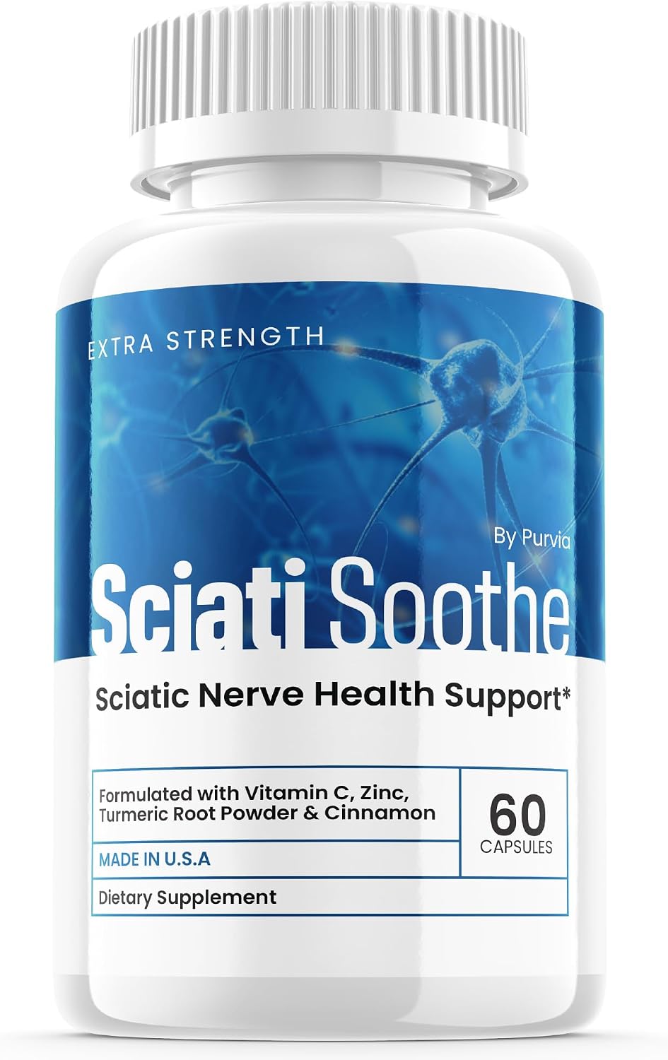 Sciatisoothe Suplemento para el Bienestar Nervioso - Cápsulas de Vitaminas y Minerales - Fórmula Avanzada (60 Cápsulas)