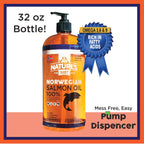 Nature's Diet Aceite de Salmón Noruego para Perros y Gatos - 946 ml