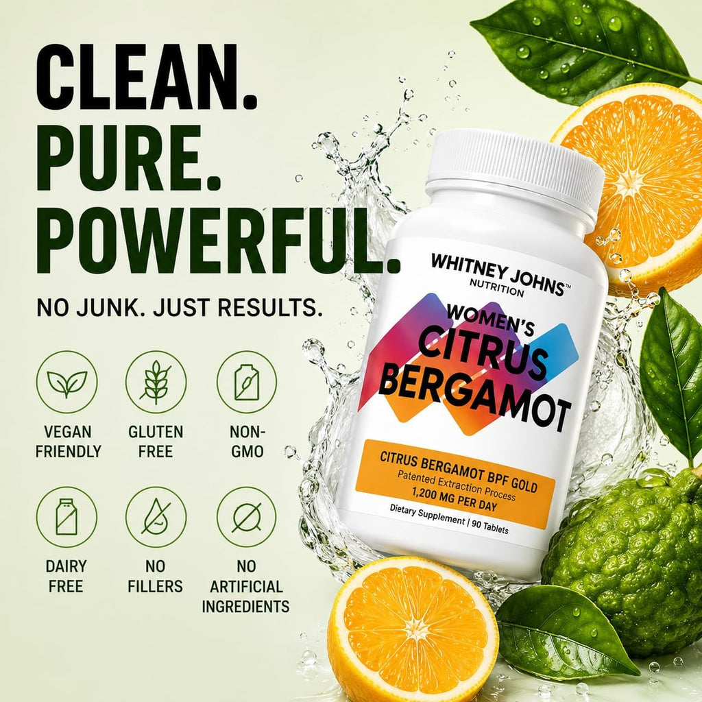 Whitney Johns Citrus Bergamot para Mujeres, 1200 mg, 90 Comprimidos