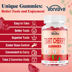 Yonrave Gominolas de Cereza Ácida – Suplemento Vegano con Vitamina C y Semilla de Apio – Sabor a Bayas Mixtas, 60 Unidades