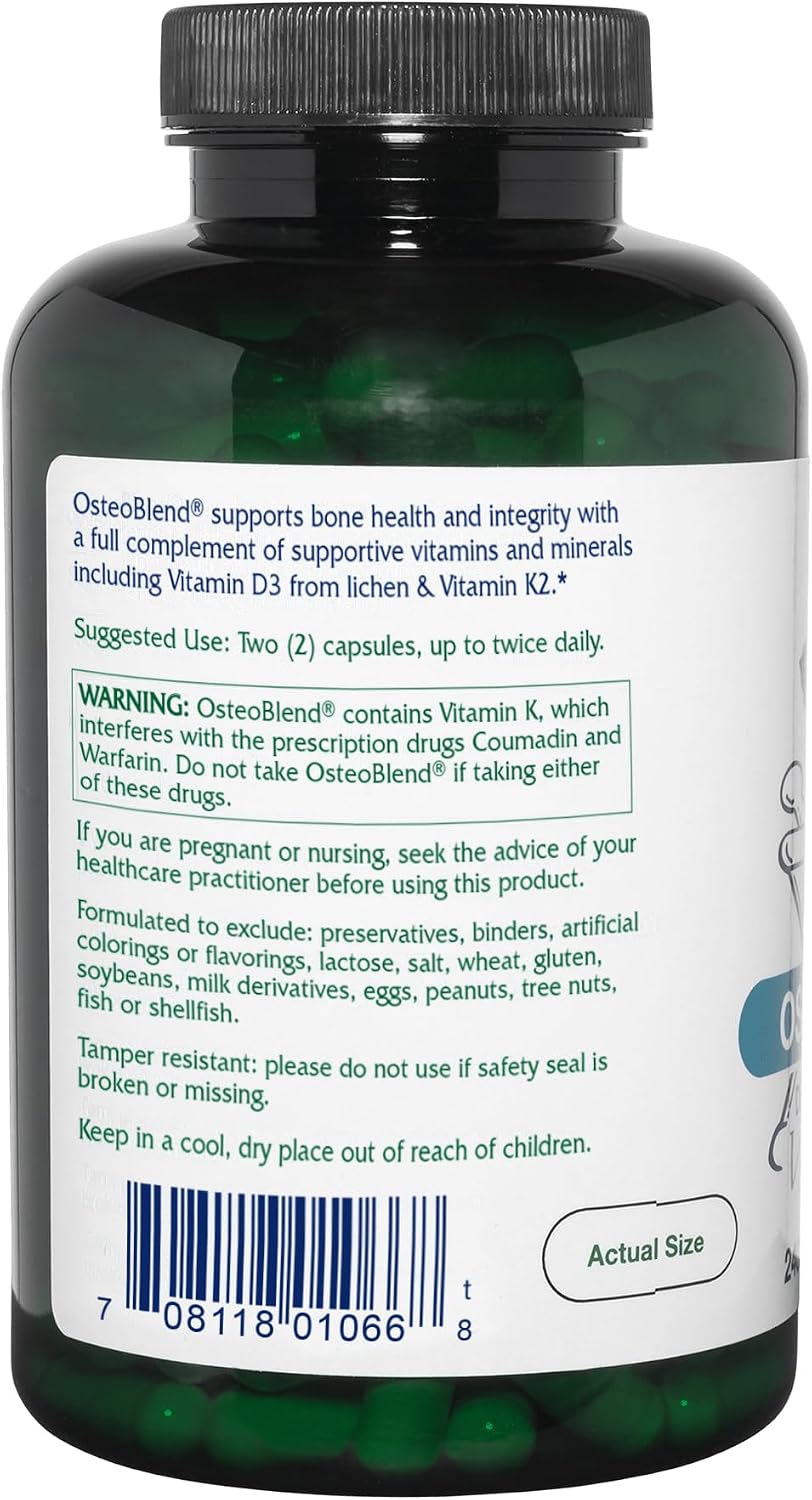 Vitanica OsteoBlend, Bone Support, Vegan, 240 Capsules