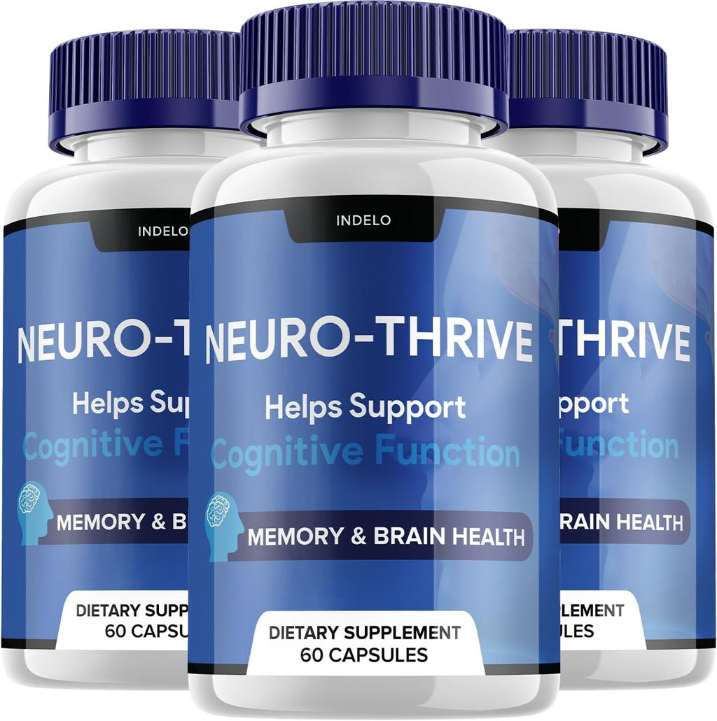 Neuro Thrive (3 Unidades) - Complemento para la Memoria y Función Cognitiva con PQQ - 180 Cápsulas
