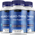 Neuro Thrive (3 Unidades) - Complemento para la Memoria y Función Cognitiva con PQQ - 180 Cápsulas