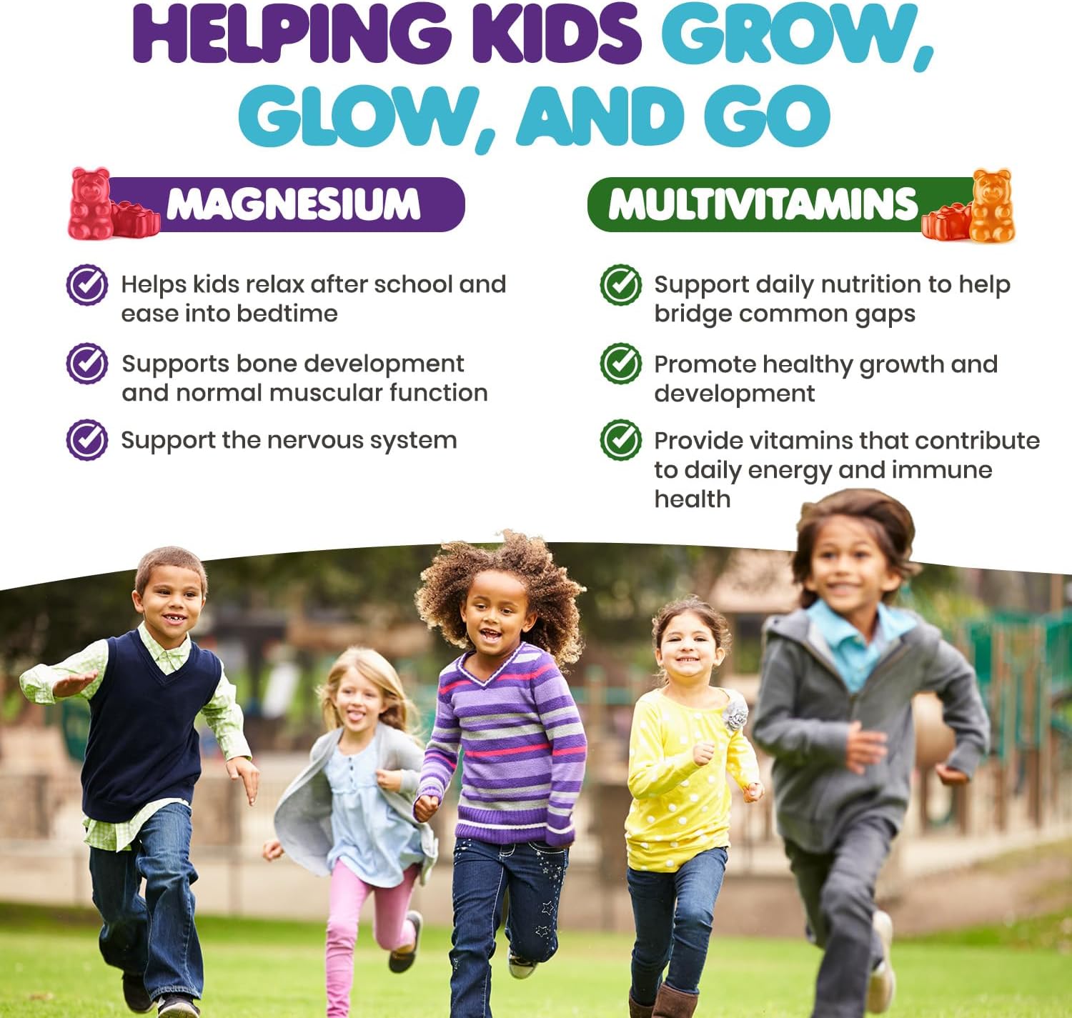 DR. MORITZ Pack Gominolas de Magnesio y Multivitamínicas para Niños - 240 Gominolas - Sin OGM, Vegetarianas