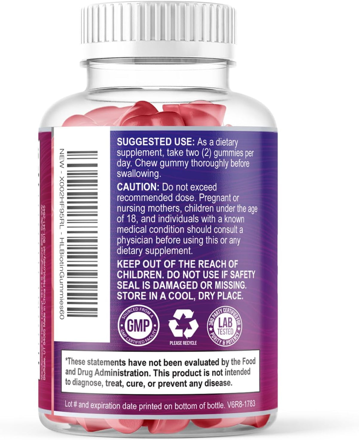 Gominolas de Biotina 5000 mcg con Vitaminas – Mantenimiento del cabello: La biotina contribuye al mantenimiento – Image 8