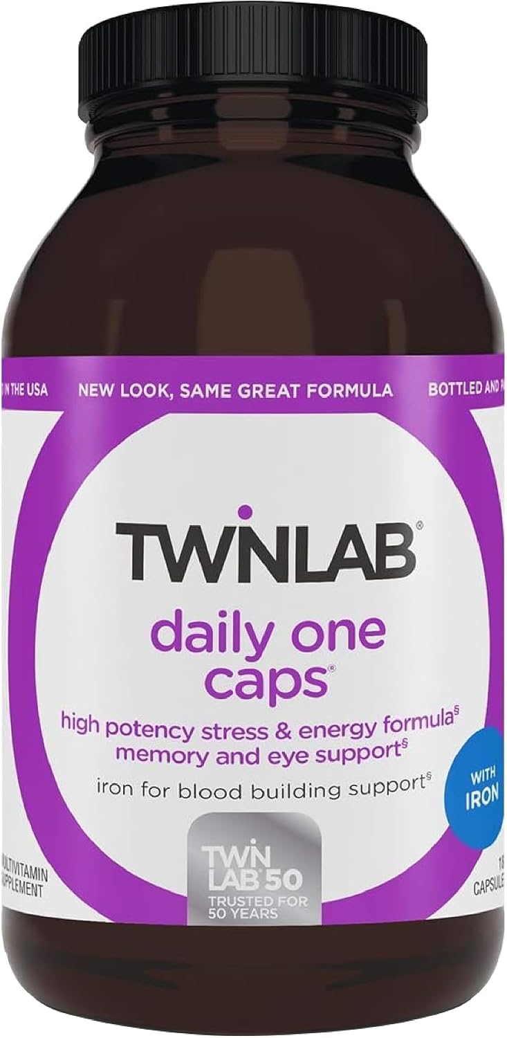 Twinlab Daily One Caps con Hierro - Multivitamínico y Mineral - 180 Cápsulas