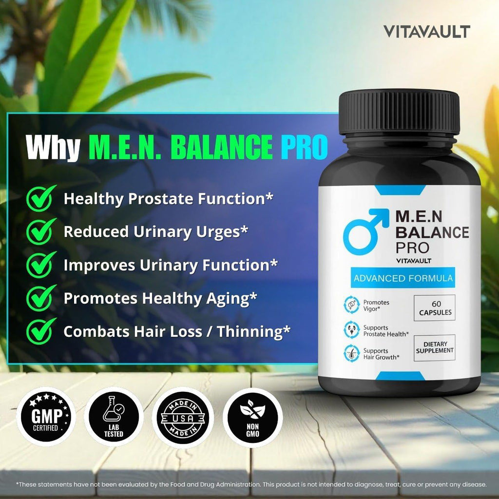 Vitavault M.E.N. Balance Pro Cápsulas - Apoyo Prostático y Energía (3 Envases)