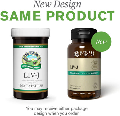 Nature's Sunshine LIV-J, 100 Cápsulas – Mezcla Herbal para el Soporte Digestivo y Hepático – Image 7